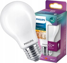 Led izzó E27 7.5W 60W 806lm 2700 Meleg Filament Philips Tompítható
