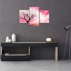 Rózsaszín fa képe (90x60 cm)