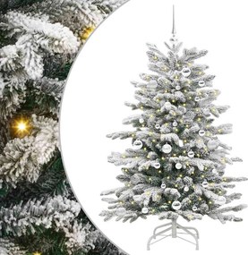 vidaXL Műanyag Hajtogatós Karácsonyfa Fehér 150 cm PE és PVC