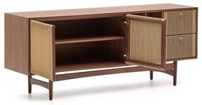 Barna alacsony komód diófa dekorral 180x73 cm Elan – Kave Home