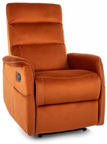 Vinci Velvet masszázsfotel, narancs