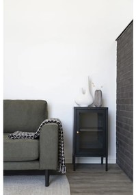 Dalby vitrin, 1 ajtó, acél, fekete 38x35x70 cm