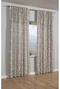 Szürke-bézs lenkeverék függöny 140x245 cm List – Sehlbach