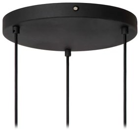 Lucide 45492/13/36 - Csillár zsinóron RAFAL 3xE27/40W/230V fekete/szürke