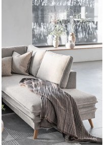 Bézs kinyitható sarokkanapé (jobb oldali) Charming Charlie – Miuform