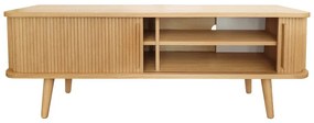 Natúr színű TV-állvány tölgyfa dekorral 138x50 cm Rove – Woodman