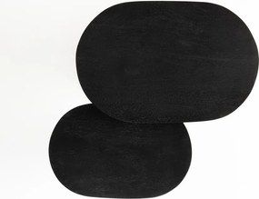 Tárolóasztal szett mangófa asztallappal 2 db-os 37x56 cm Bela – White Label