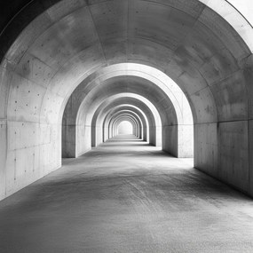 Vászonkép Canvas Építészet Város Alagút Folyosó Beton 80x80