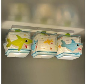 Dalber 63473 - Gyermek mennyezeti lámpa BABY SHARK 3xE27/60W/230V
