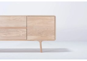 Fawan Natural TV-állvány tömör tölgyfából - Gazzda