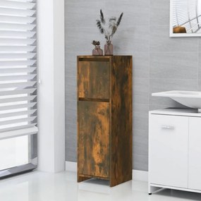 Füstös tölgy színű szerelt fa fürdőszobaszekrény 30x30x95 cm