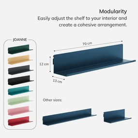Fali polc JOANNE 700 mm, Modern: sötétkék