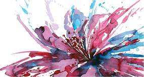 Fotó-üvegkép Absztrakt virág 140x70