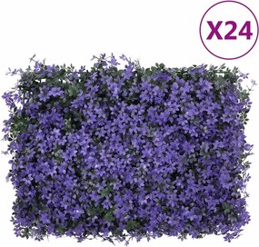 vidaXL 24 db lila műlevélkerítés 40 x 60 cm