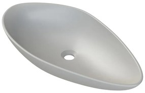 CeraStyle - Top Counter pultra ültethető porcelán mosdó - OLIVE - MATT SZÜRKE - 75 x 38 cm