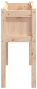tömör fenyőfa kerti virágláda lábakkal 110 x 31 x 70 cm