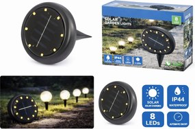 Grundig 8× LED-es napelemes lámpa vízálló, fekete