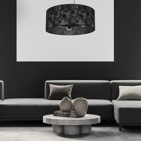 Csillár zsinóron SATINO 3xE27/60W/230V fekete/szürke