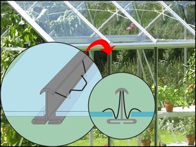 üvegház VITAVIA URANUS 8300 tiszta üveg 3 mm ezüst színű LG1036