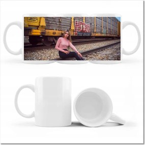 Fotó bögre Vasút Vonatok Sínek