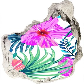 3d lyuk fal dekoráció Hawaii virágok nd-p-85241355
