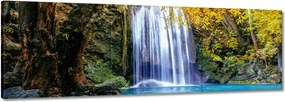 Vászonkép 90x30 Gyönyörű vízesés Kaszkád