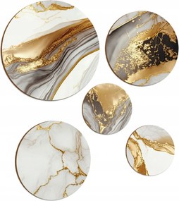 Festmények Fali dekoráció Arany képkészlet a hálószoba nappali szobájába