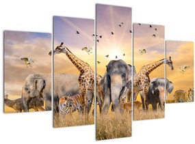 Kép - Afrikai állatok (150x105 cm)