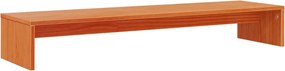 vidaXL viaszbarna tömör fenyőfa monitorállvány 100x27x15 cm