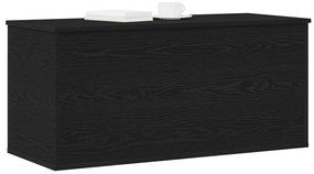 Tárolódoboz Fedéllel Fekete Tölgy 100x42x46 cm Mérnöki Fa