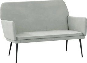 vidaXL világosszürke bársonypad 108 x 79 x 79 cm