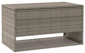 vidaXL szürke polyrattan kültéri párna doboz 100x55x55,5 cm