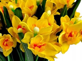 Nárcisz 60 cm 7 db Mesterséges nárciszok, mint élő csokor sárga