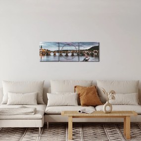 Károly-híd képe (órával) (90x30 cm)