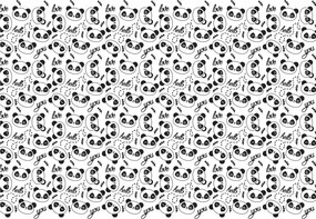 Panda Barát fotótapéta 250x175 gyerekeknek szerelem és játék +ragasztó