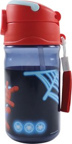 Pókember Spidey Glow műanyag szívószálas kulacs akasztóval 350 ml