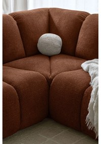 Terrakotta színű sarokkanapé (bal oldali-U alakú) Shell – Miuform