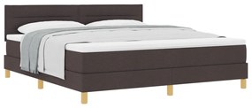 Box Spring Ágy matraccal Sötétbarna 180x200 cm Szövet