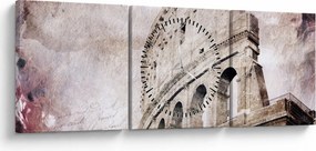 Kép - Colosseum, Róma, Olaszország (órával) (90x30 cm)