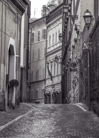 Poszter 39,5x55cm Keskeny utca a régi épületek között Rómában 2, Assaf Fra