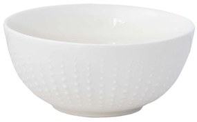 Modern porcelán domború cseppmintás fehér tál 16 cm Drops