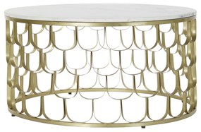 Modern design dohányzóasztal arany fehér márvánnyal