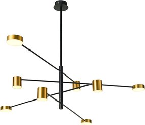 Függeszték Fekete Remdal ITALUX-PND-16374-8-BK-GD-3K