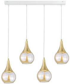 Keter Lighting Csillár zsinóron LACRIMA WHITE 4xE27/60W/230V KE0066