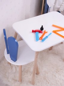 Gyerekasztal székekkel Bunny One Chair Set - Blue, White