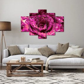 Rózsaszín rózsa virágzata képe (150x105 cm)