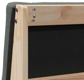 Kárpitozott fejtámla Sötétszürke 100 cm Tömör fenyőfa