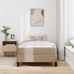 Ágy matracmal Cappuccino 90 x 200 cm Műbőr