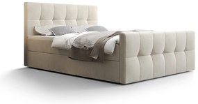 Franciaágy  Boxspring 140 cm Macheta (bézs) (matraccal és tárolóhellyel). Akció -17%. 1046718