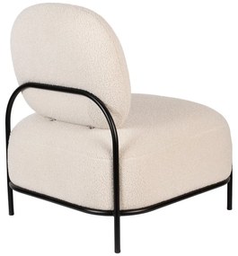 Krémszínű buklé fotel Polly – White Label